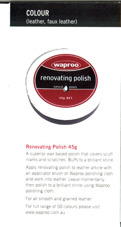 Waproo Shoe Polish Colour Chart